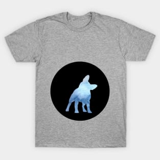 French Bulldog - Ocean Blue Silhouette T-Shirt